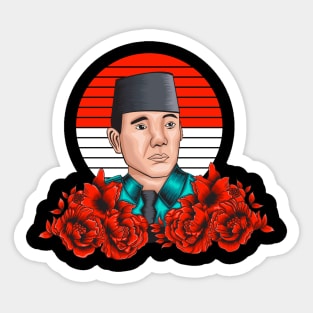 Soekarno President of Indonesia Illustration Sticker